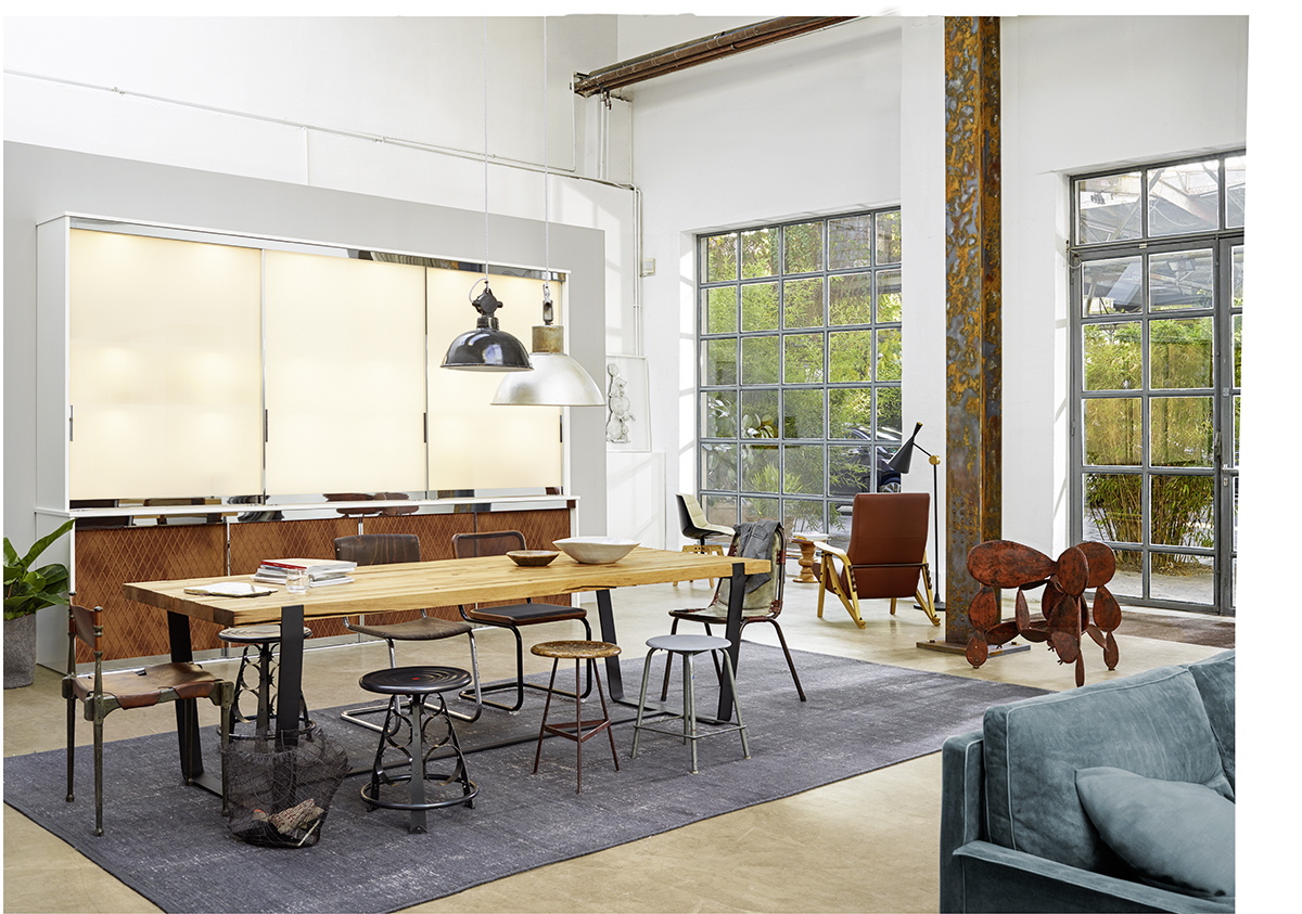 Ein individueller Einbauschrank im Industrial -Look