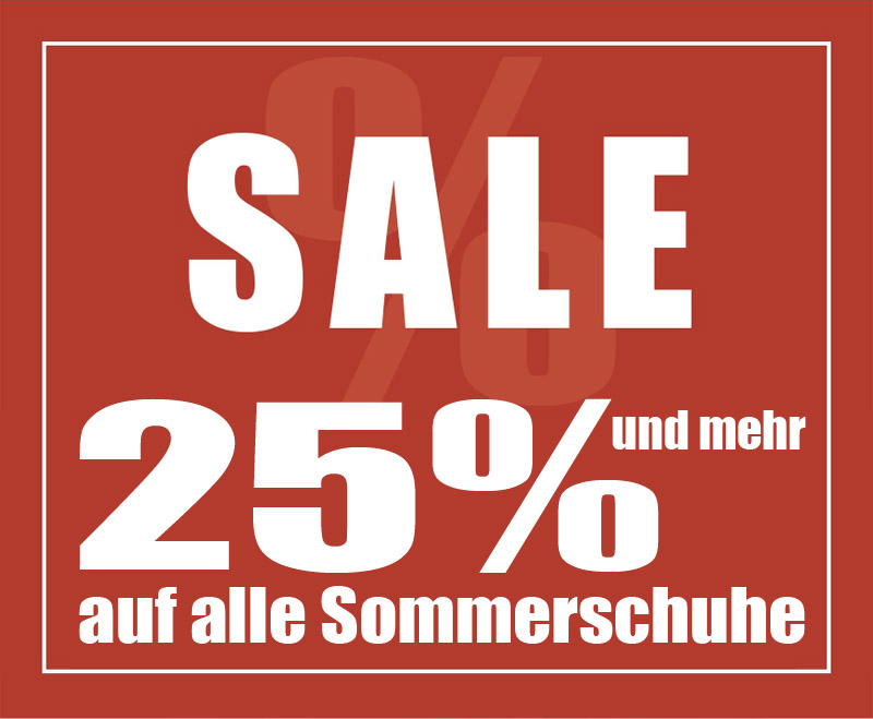 Sommer-Sale: Jetzt alle Sommerschuhe im Sale um 25% reduziert bei SCHUH-Germann