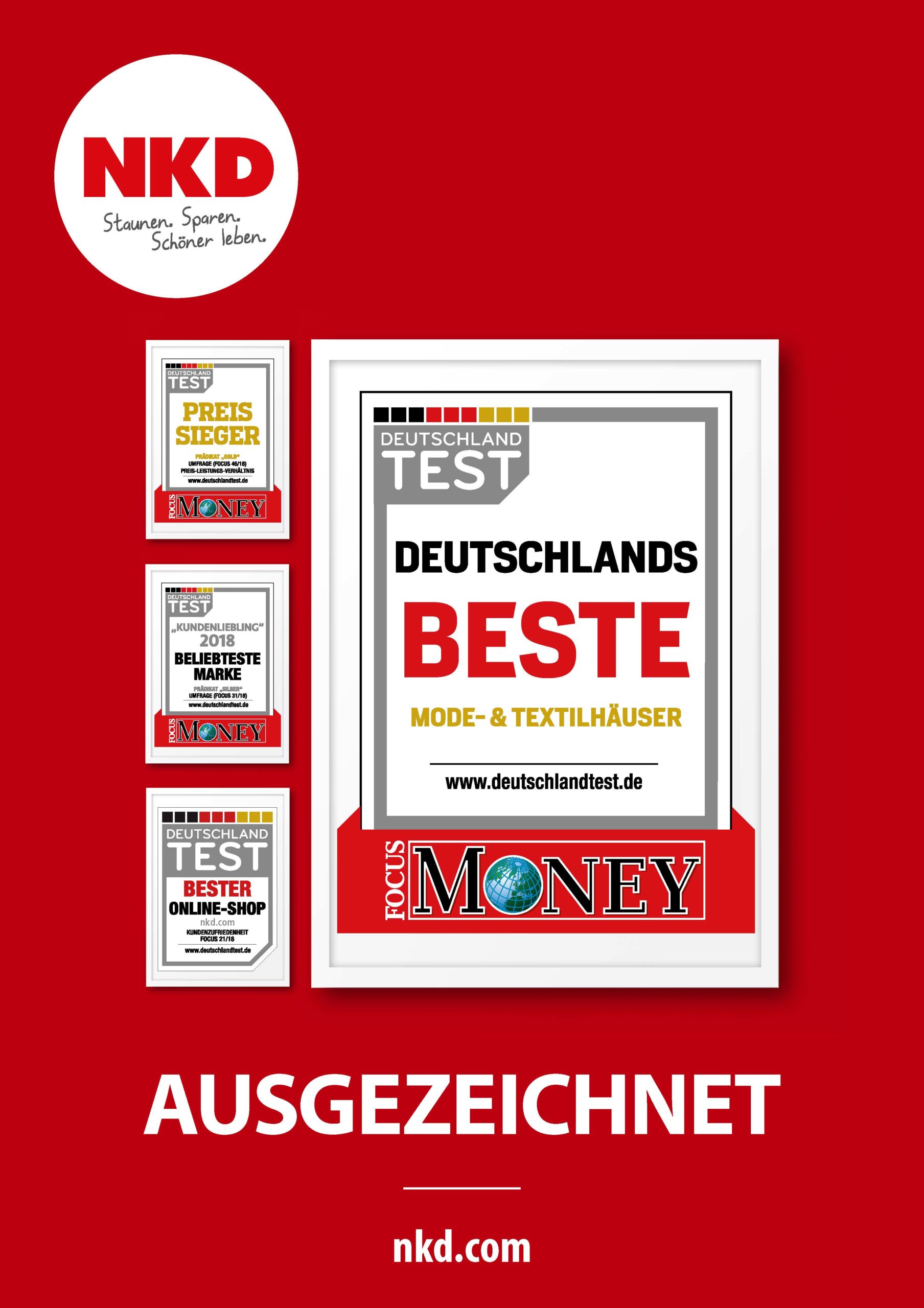 Ausgezeichnet: NKD erhält Siegel “Deutschlands Beste”