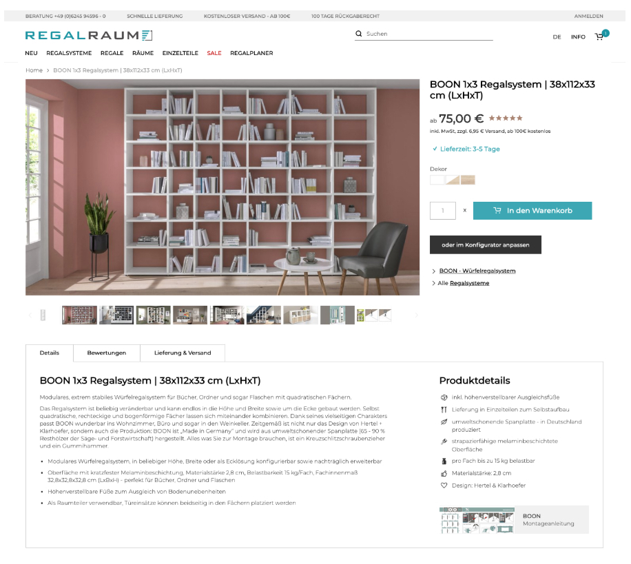 TechDivision verantwortet Shop-Relaunch von Regalraum auf Basis von Magento 2