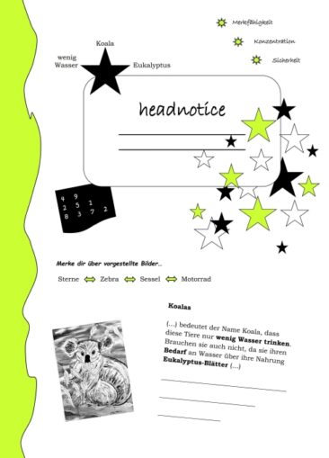 headnotice – Hilfe zur Vorbereitung auf Klassenarbeiten