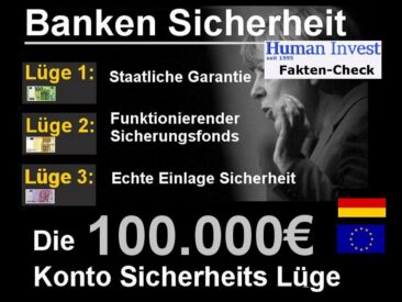 Sind deutsche Bankkonten sicher? Fazit: Ein Konten/ Einlageschutz bei EU Banken besteht nicht wirklich
