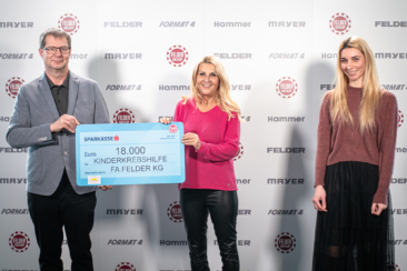 Felder Group spendet 18.000 Euro für die Kinder-Krebs-Hilfe Tirol