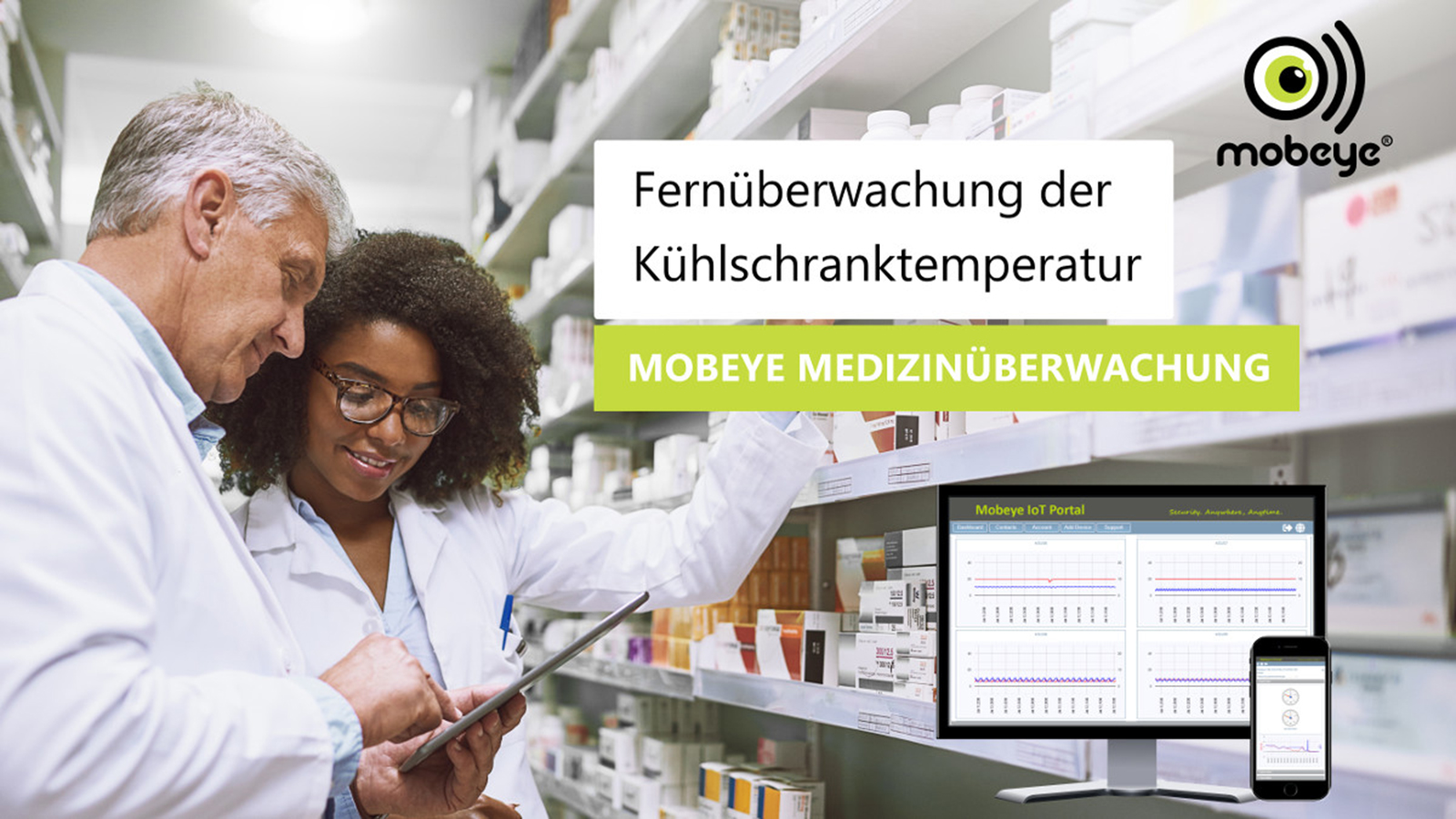 Fernüberwachung der Temperaturen von Kühlschränken für Impfstoffe