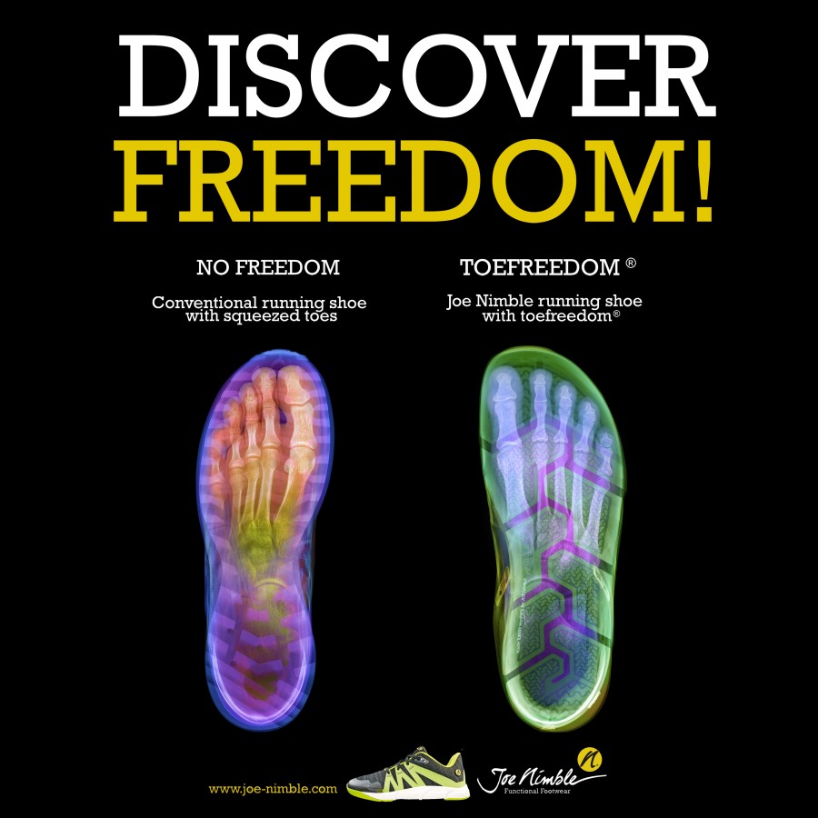 Pressemitteilung Joe Nimble – Laufschuh-Innovation: Der Anfang vom Ende der Pronationskontrolle
