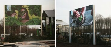 30 m² LED-Fläche vor dem Pflanzenhof Moubis in Ibbenbüren