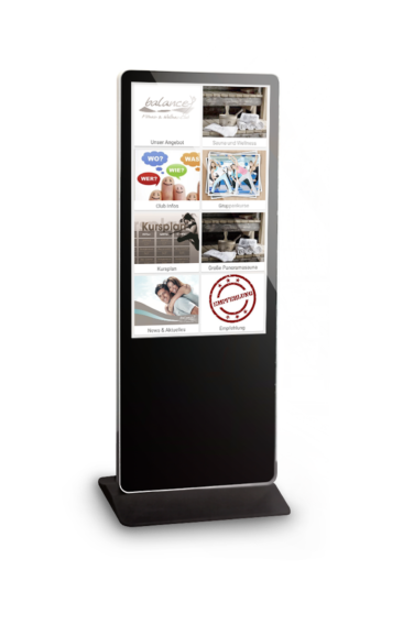 digitalSIGNAGE.de stellt neue Digital Signage 49 Zoll Indoor Touch Stele inkl. 3 Jahren Cloud CMS vor