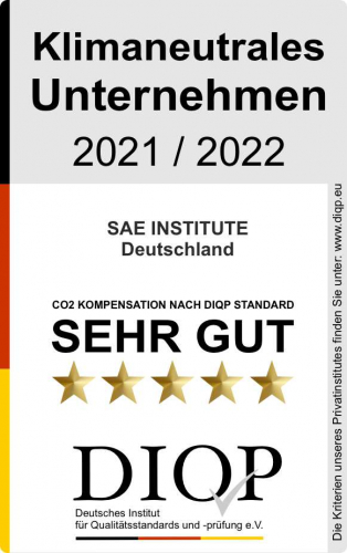 SAE Institute als klimaneutrales Unternehmen ausgezeichnet