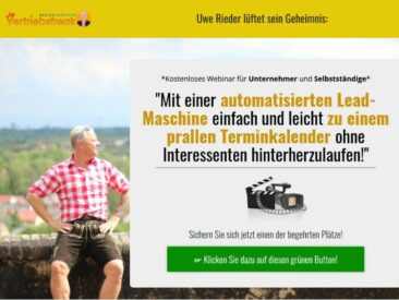 „Die traditionellen Vertriebsmethoden sind tot“, so der bayerische Vertriebsfreak Uwe Rieder