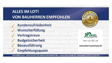 MHEL MASSIVHAUS GMBH: Bauqualität und Kundenorientierung auf hohem Niveau