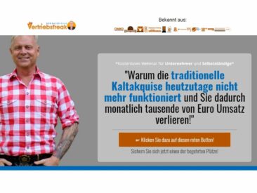 Webinar von Uwe Rieder, der bayerische Vertriebsfreak: „Warum die Kaltakquise nicht mehr funktioniert!“