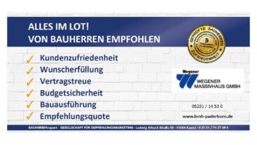 WEGENER MASSIVHAUS GMBH: 2020 erneut hohe Bauqualität und Verlässlichkeit