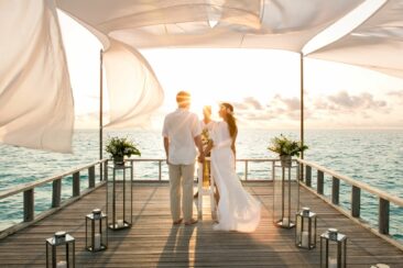 “Ja-Wort” auf dem Piano Deck von Baros Maldives