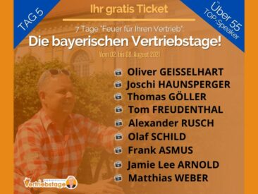 O´zapft is! Heute Tag 5 bei „Die bayerischen Vertriebstage“ von Uwe Rieder, der bayerische Vertriebsfreak