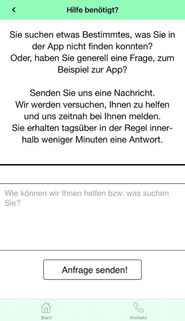 App mit neuer Sofort-Hilfe-Funktion