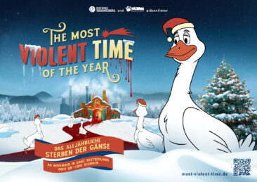 Keine Gans an Weihnachten – Aufklärungskampagne „The Most Violent Time Of The Year“ zeigt Erfolg
