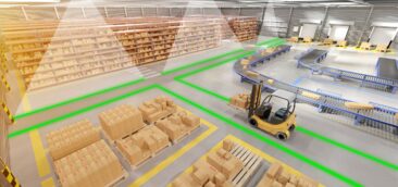 Laser Bodenmarkierung mittels TopFloor Laser