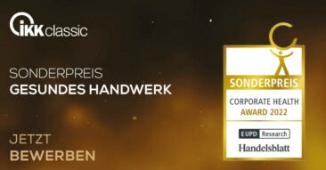 Bewerbungsstart für Sonderpreis „Gesundes Handwerk“ beim Corporate Health Award 2022