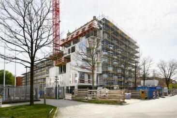 Rohbauarbeiten an Münchner Leuchtturm-Projekt Van B abgeschlossen