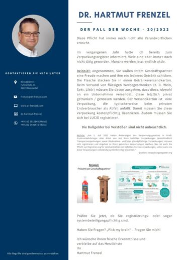 Verpackungsregister LUCID: ab dem 1. Juli 2022 neue Pflichten.