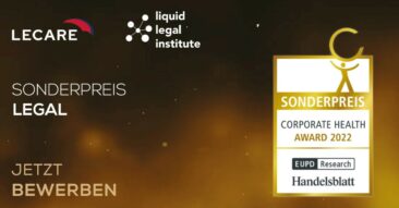Bewerbungsstart für Sonderpreis „Legal“ beim Corporate Health Award 2022