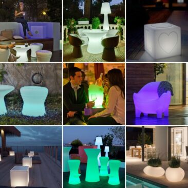 Leuchtende Outdoormöbel – Lampenwelt.de präsentiert loungige Multifunktionsleuchten