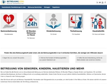 Betreuung.com führt zahlreiche neue Funktionen ein, um die Suche nach Betreuungskräften zu erleichtern.