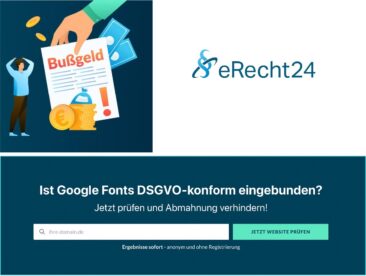 Neues Prüftool von eRecht24 wegen Google Fonts Abmahnwelle online