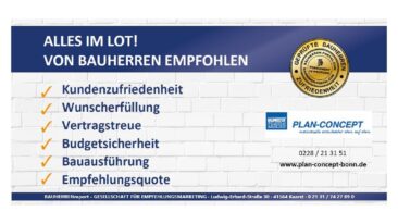 PLAN-CONCEPT MASSIVHAUS GMBH 2022 erneut von Bauherren ausgezeichnet