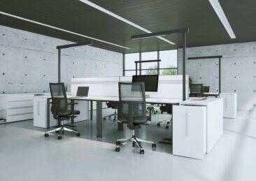 Messe ORGATEC 2022: GRIMMEISEN LICHT beleuchtet OKA Büromöbel zum Messeauftritt.