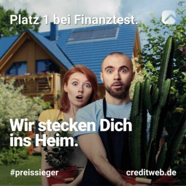Ausgezeichnet von Stiftung Warentest – Baufinanzierer creditweb landet im Zinsvergleich auf Platz 1