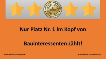 BAUHERREN-PORTAL trennt Spreu vom Weizen in Sachen Qualitätsanbieter