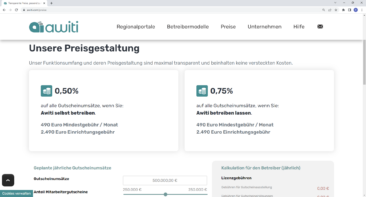 Stadtgutscheinsystemanbieter Awiti senkt Lizenzgebühr auf 0,5%