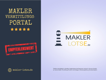 Deutschlands empfehlenswertestes Online- Portal für Maklervermittlung: Makler-Lotse auf Platz 1