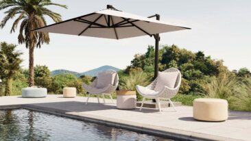 BLOOM Outdoor Möbel – Entdecken Sie unseren Ampelschirm ANTARES – stilvoll und funktional