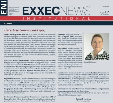 EXXECNEWS INSTITUTIONAL Ausgabe 07/2023: Bessere ESG-Performance durch Frauen in Führungspositionen