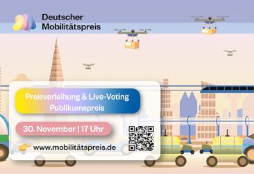 Deutscher Mobilitätspreis 2023: Preisverleihung und Publikumspreis-Live-Voting am 30. November im Livestream