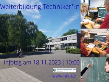 Weiterbildung zum Techniker (m/w/d): Rheinische Akademie Köln informiert am 18. November 2023