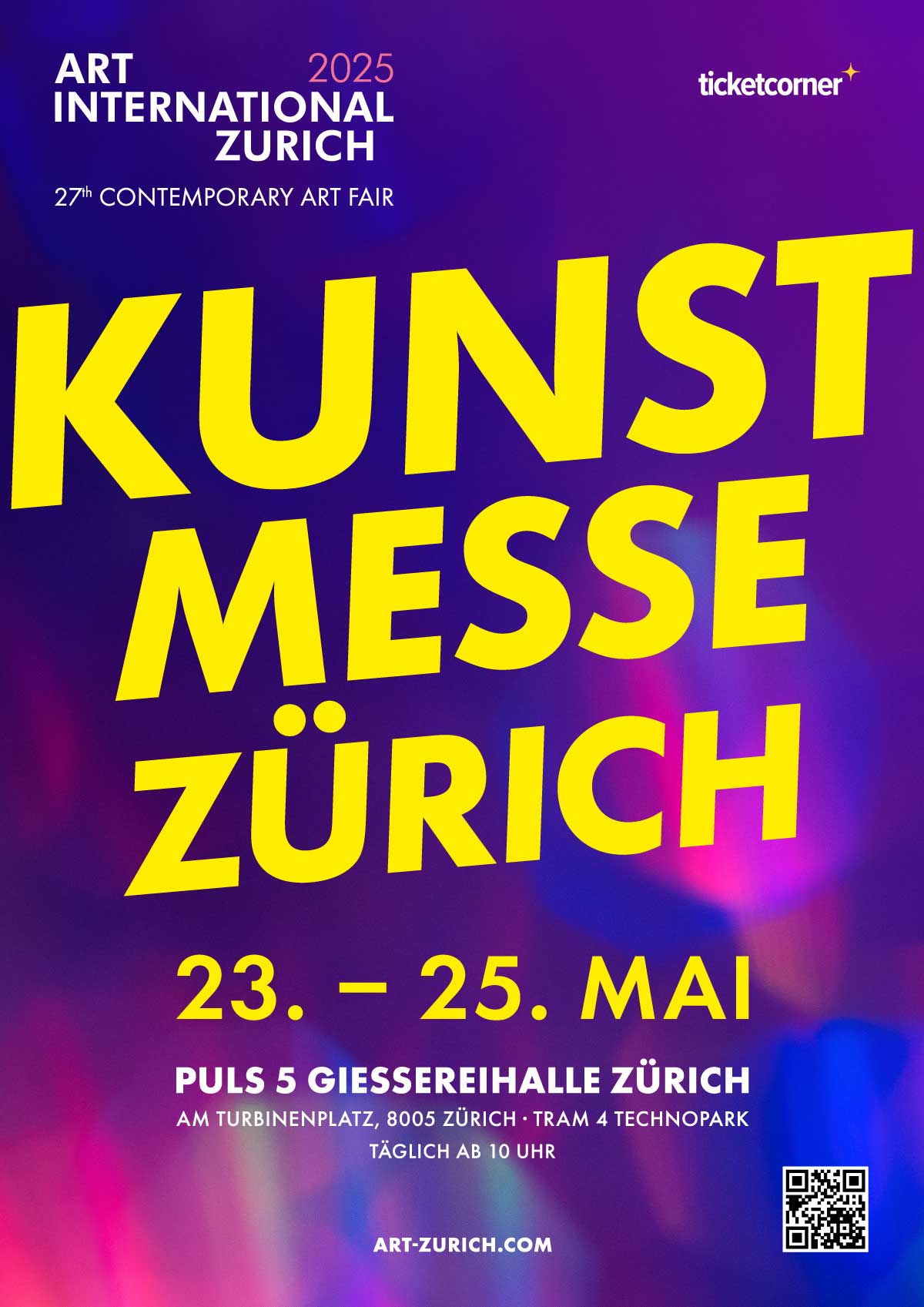 Info zur 27. Messe für zeitgenössische Kunst in Zürich, 23.-25. Mai 2025