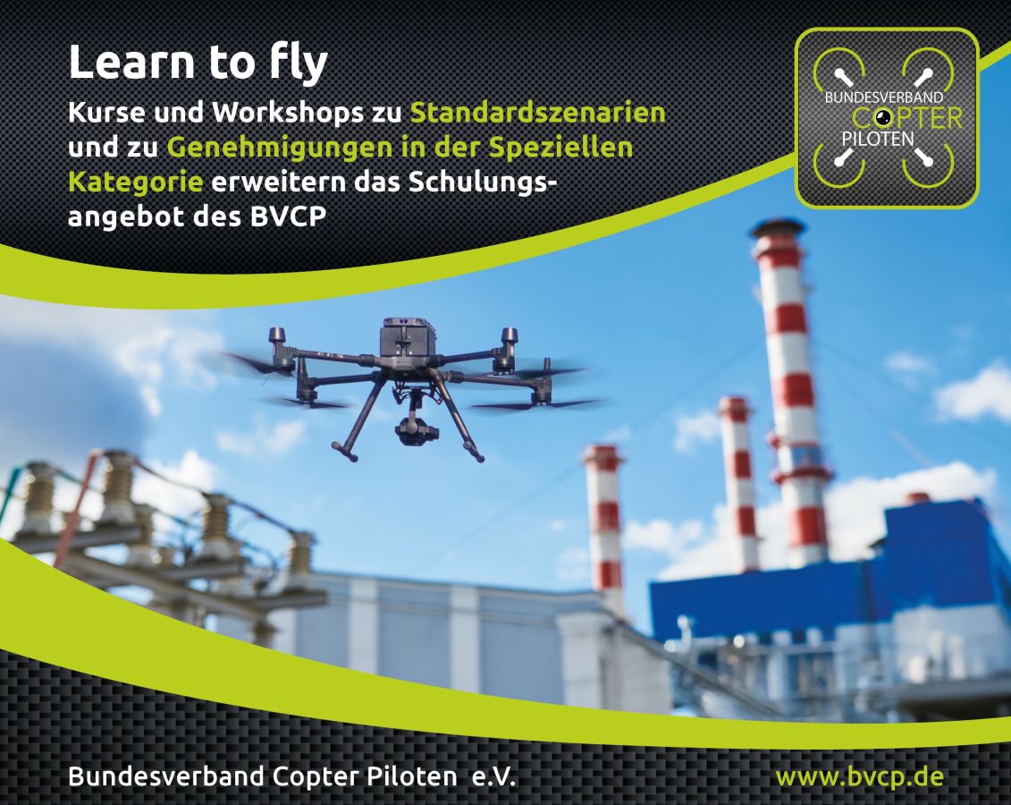 BVCP erweitert sein Schulungsangebot für Drohnen um Standardszenarien und Workshop für die Spezielle Kategorie