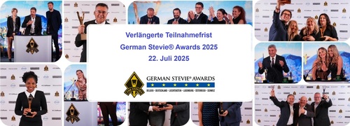 Einsendeschluss für die German Stevie® Awards 2025 bis zum 22. Juli verlängert