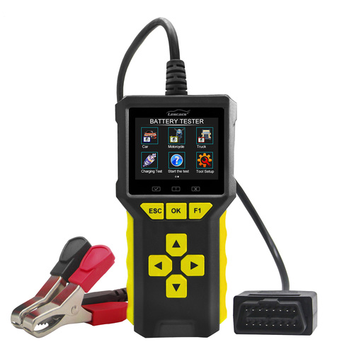 Lescars Professioneller 2in1-OBD2-Scanner Batterie-Tester