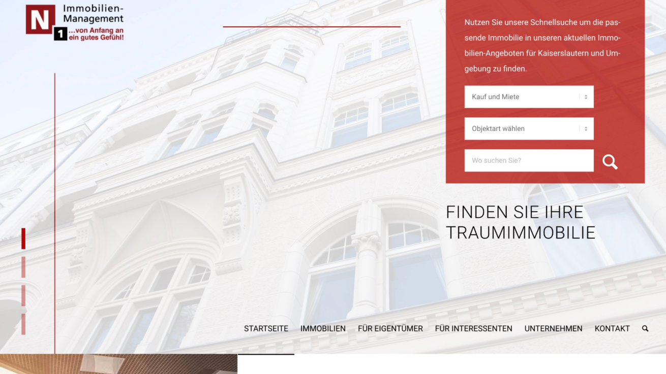 N1 Immobilienmanagement OHG – Ihr ausgezeichneter Immobilienmakler für Kaiserslautern und die Region