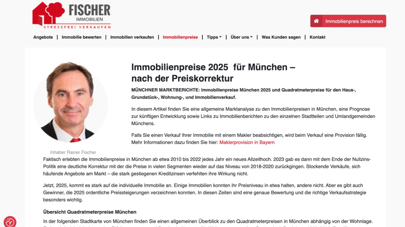 So entwickeln sich die Immobilienpreise in München und Umland – Expertenwissen von Rainer Fischer Immobilien