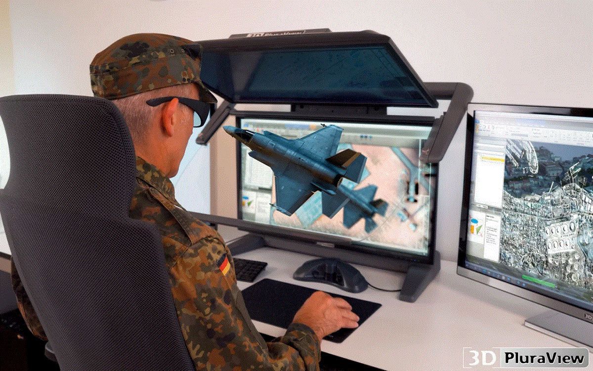 Stereoskopische Monitore für Militär: Nach NATO-Standard abgeschirmt und verzont