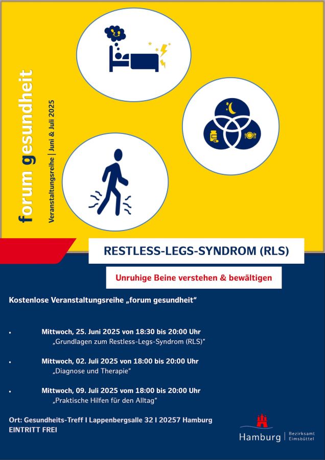Vortragsreihe zu RLS in Hamburg, Teil 1: “Grundlagen zum Restless-Legs-Syndrom”