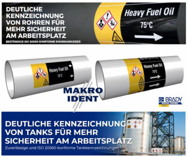 ISO 20560 Rohrmarkierer – Sichere Kennzeichnung für Rohre und Tanks