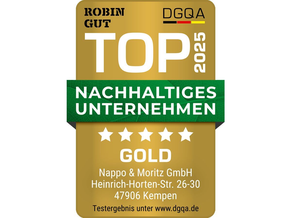 Nappo erhält das Robin Gut Nachhaltigkeitssiegel in Gold: Tradition trifft Verantwortung