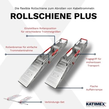 RollschienePlus: schwere Kabeltrommeln einfach abrollen