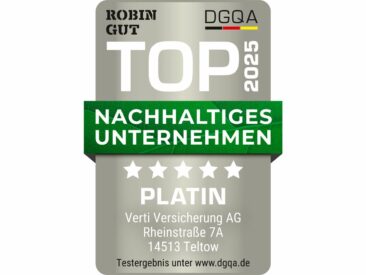 Verti Versicherung AG erhält Nachhaltigkeitssiegel in Platin